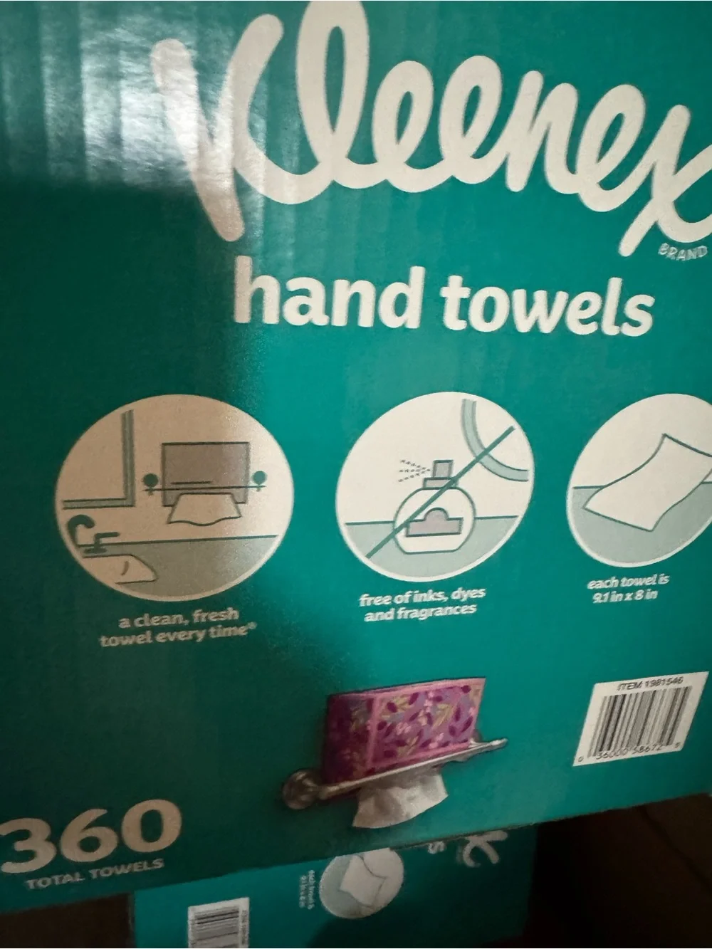 Kleenex Disposable Paper Hand Towels 6 Boxes, 60 Tissues per Box 360 Total